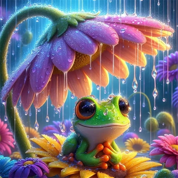 CCOCC Diamond Art Kits for Adults,Frog Diamond Painting Kits for Beginners,5D Diamonds Painting,Diy Round Full Drill Gem Art Crafts Kit,Home Wall Decor Gifts 1212"