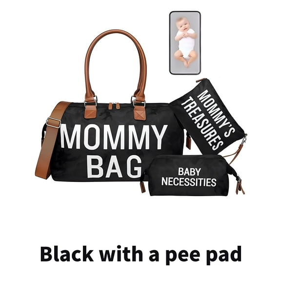 CCOCC Diaper Bag,On-The-Go Baby Bag,Practical Nursing Bag,Black