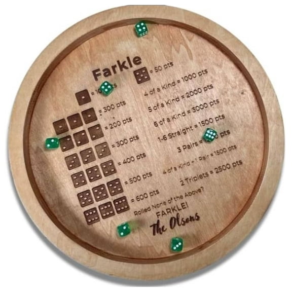 CCOCC Dice Set,18cm Dice Tray Dice Games,Classic Farkle Game Portable Design Casino Dice,Style2