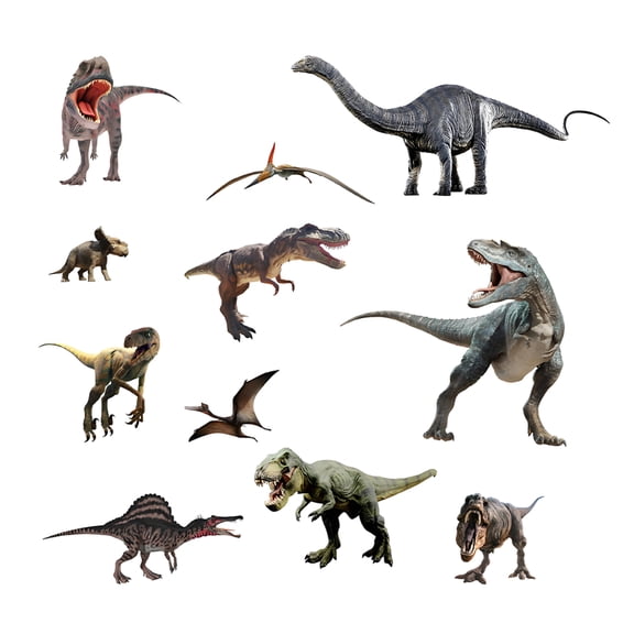 CCOCC Dinosaur Wall Decals,Realistic Dinosaur Shapes Playroom Decor,Classic Prehistoric Designs Dinosaur Room Decor for Boys,Style1