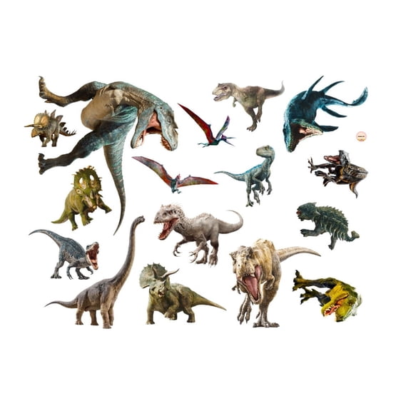CCOCC Dinosaur Wall Decals Waterproof Removable Stickers for Kids Room Bedroom Nursery Playroom Decor Classroom Hallway Living Room Decoration 17.7 x 23.6 Inches
