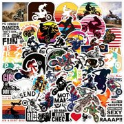 CCOCC Dirt Bike Stickers |50Pcs Cross Country Motorcycle Waterproof Vinyl Decals | Peel and Stick Decoration for Water Bottles Laptop Car Cup Mobile Phone Skateboard Removable Reusable