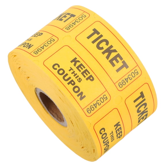 CCOCC Double Roll Yellow Raffle Tickets for Auctions And Classroom Rewards Raffle Tickets Double Roll