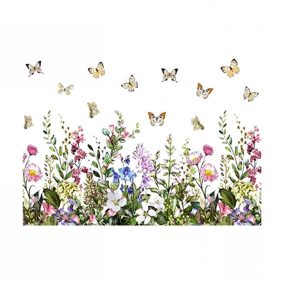 CCOCC Double Sided Spring Window Clings, Colorful Tulip Butterfly Hummingbird Gel Stickers, Removable Floral Glass Decor for Home, Office, and Party