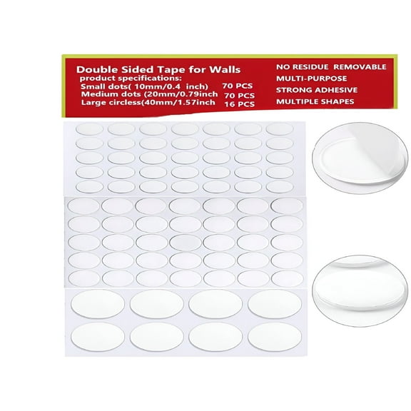 CCOCC Double Sided Tape For Walls Picture Hanging Strips Removable Mounting Dots Adhesive Heavy Duty Clear Museum Putty Removable For Art Craft Decoration Party Supplies Multipurpose