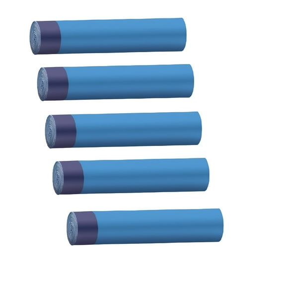 CCOCC Drawstring Small Trash Bags 4 Gallon Garbage Bags Wastebasket Liners Kitchen Compostable Bags 75 Count Plastic Trash Bags Unscented Small Bag for Bathroom Living Bedroom,Blue