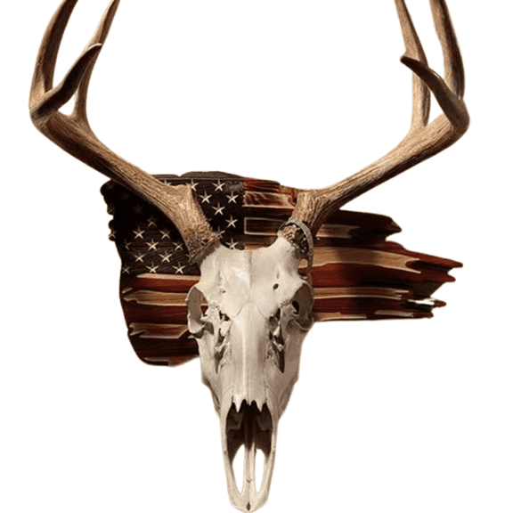 CCOCC European Mount Skull Hanger Vintage Wood Style Skull Hooker Elegant Deer Head Design Deer Skull Mount Style2