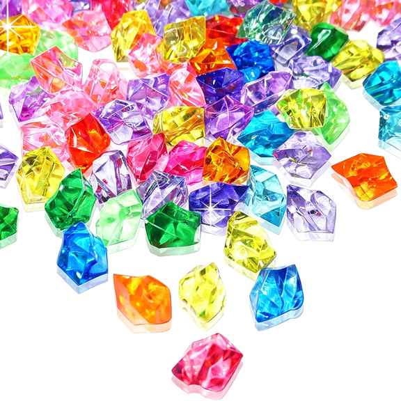 CCOCC Fake Ice Cubes Colorful Acrylic Crystals Crushed Ice Rocks Gems for Vase Fillers,Table Scatter,Electric Fireplace,Wedding Decoration Favor,Arts&Crafts