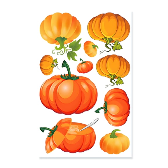 BESTSKY Fall Window Clings Seasonal Scene Window Decals Style6