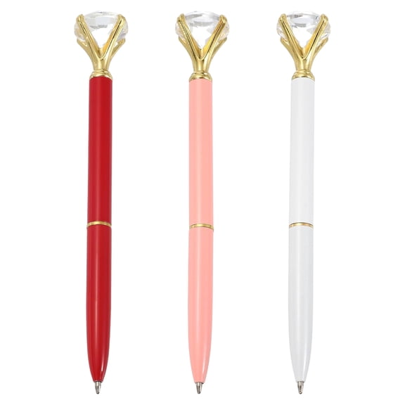 CCOCC Fancy PensDiamond Accented Metal Ballpoint Pens for Women & Men,Smooth Writing Office Gift,Wedding Sign-In & Desk Accessory