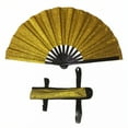 thumbnail image 1 of CCOCC Fans for Line Dancing,Flawless Unfolding Boots on the Ground Hand Fan,Crisp Sound Dancing Fans That Pop,Gold, 1 of 4