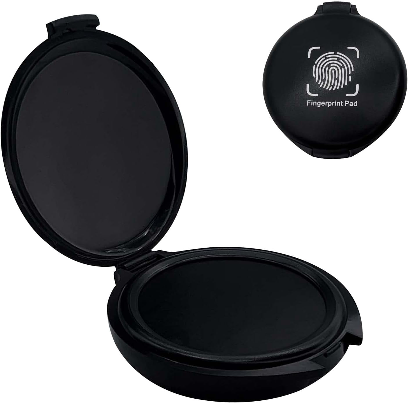 CCOCC Fingerprint Ink Pad, Black Thumbprint Ink Pad for Notary Supplies ...