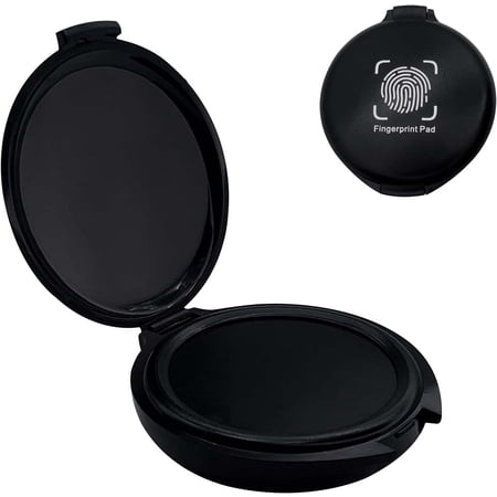 CCOCC Fingerprint Ink Pad, Black Thumbprint Ink Pad for Notary Supplies, Portable Fingerprint Kit for Identification, Security Id, Fingerprint Cards, Law Enforcement