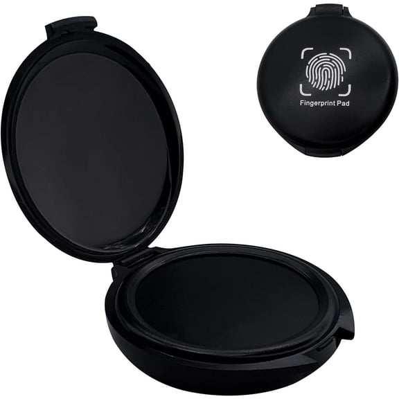 CCOCC Fingerprint Ink Pad, Black Thumbprint Ink Pad for Notary Supplies, Portable Fingerprint Kit for Identification, Security Id, Fingerprint Cards, Law Enforcement