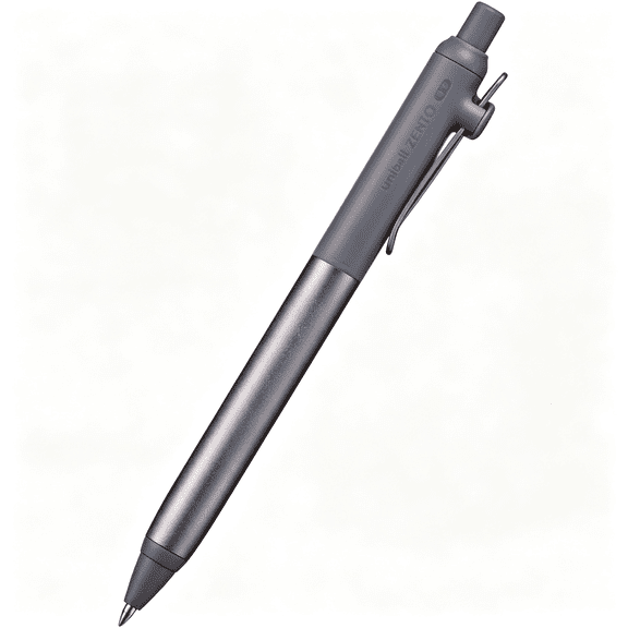 CCOCC Flow Model Rollerball Pen,Anodized Aluminum Grip,Fine 0.5Mm,Water-Based Black Ink,Ultra-Smooth with Reduced Friction,Hematite,Ubnzf05.43