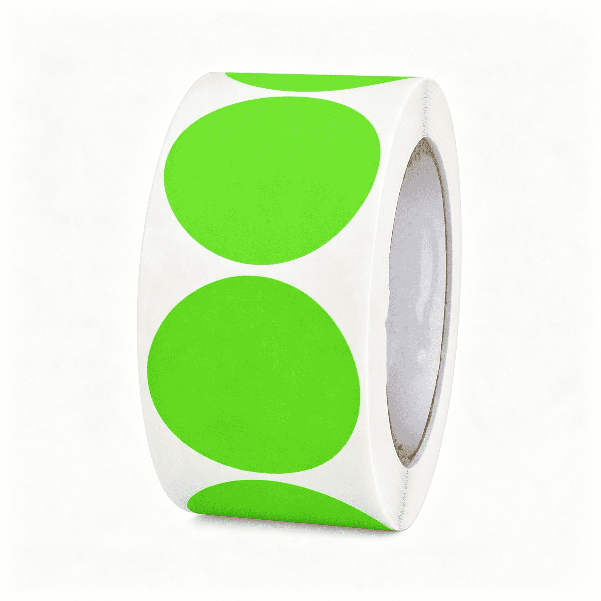 CCOCC Fluorescent Green Dot Stickers,2 Inch,500/Roll|Writable Matte ...