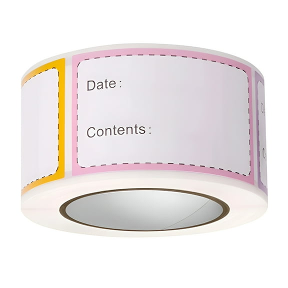 CCOCC Food Labels,Each Roll Labels for Food Containers,Contains 250 Labels for Storage Bins,White