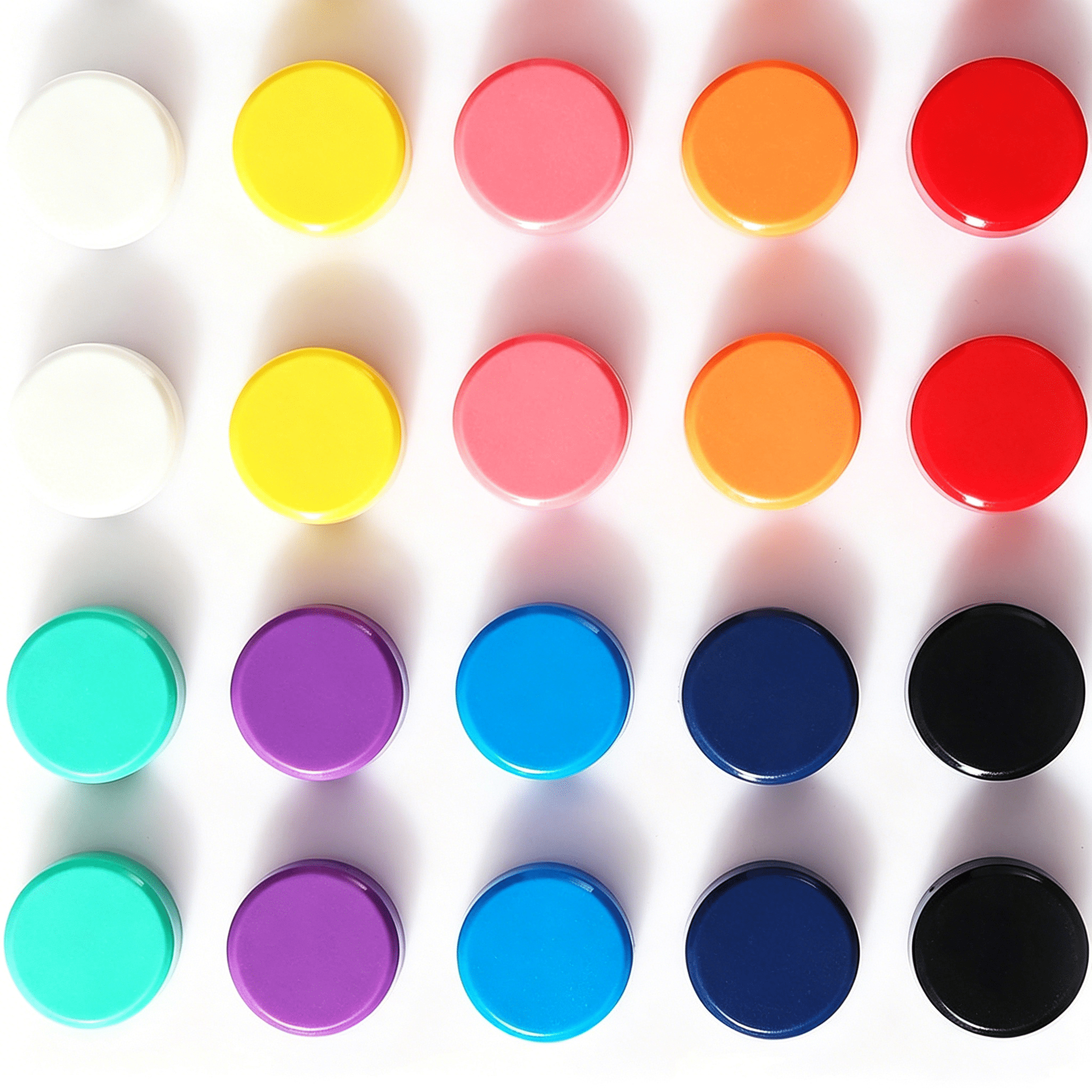 CCOCC Fridge Magnet 20 Pack 10 Colors Refrigerator Magnets,Mini Strong ...
