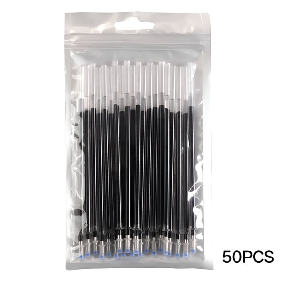 CCOCC Gel Pen Refills 0.5 mm,50 Pack Pen Ink Refills Black,0.5 mm Ink Pen Refills,Pen Refills,Ink Non Bleeding Through,Smooth Writing