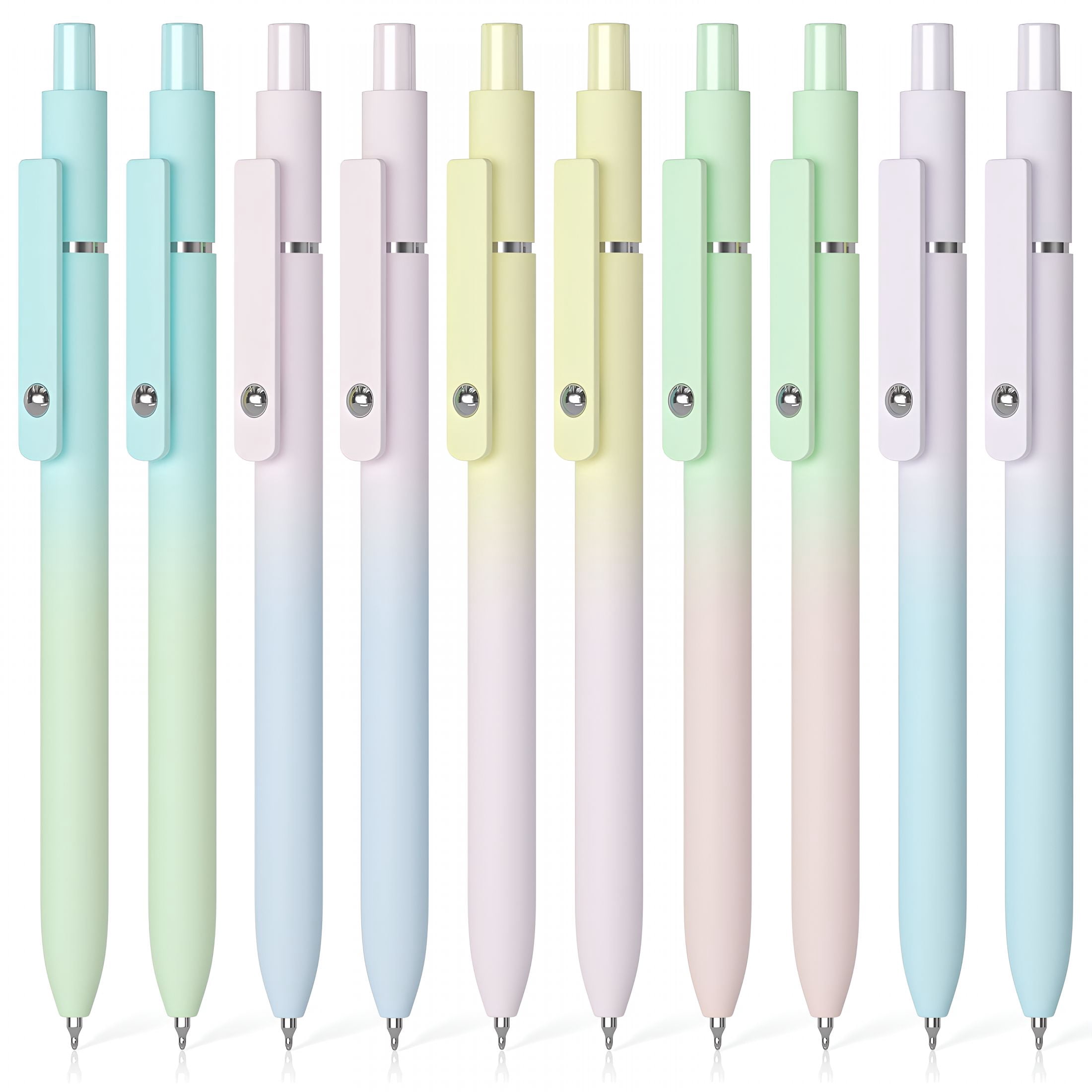 CCOCC Gel Pens Black Ink,10 pcs Click Black Gel Pens,0.5mm Fine Point ...
