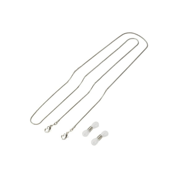 CCOCC Glasses Strap,Long-Lasting Metal Glasses Chain Eyeglasses Strap,Convenient Neck Design for Easy Access Glasses Chain,Silver
