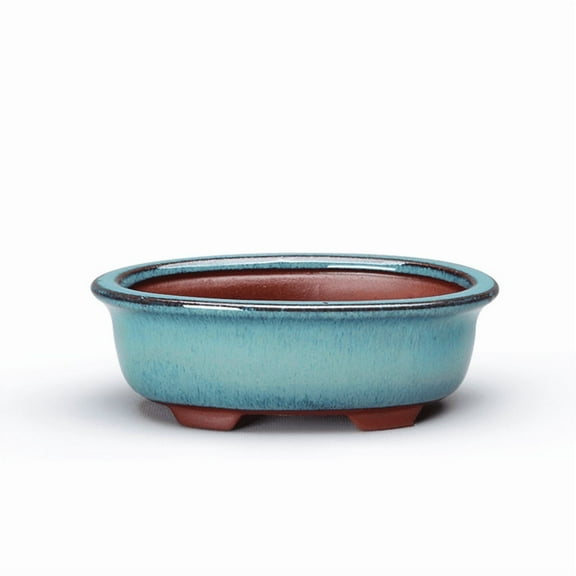 ACDANC Glazed Plant Pot,Moisture-Wicking and Breathable Ceramic Glazed Planter,Home Bonsai Container