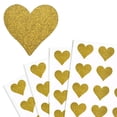 thumbnail image 1 of CCOCC Glitter Heart Stickers Gold Labels Perfect for Parties, Envelope Seals, Thank You, Party Favor Bags, Treat Bag Seals, and Gift Boxes 1.5" x 1.75" - 144 Pack, 1 of 7