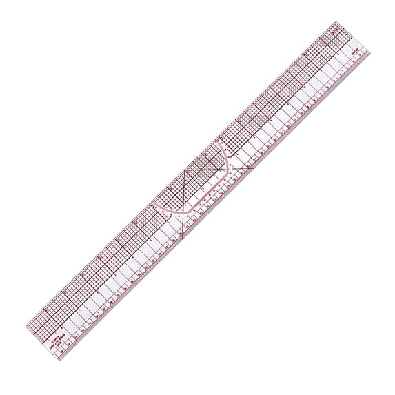 CCOCC Grading Ruler,Sewing Ruler,Clear 18 inch Metric and inch Garment Ruler,Tailor Ruler for Pattern Maker