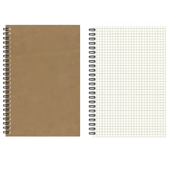CCOCC Graph Grid Paper Notebook 1-Pack A5 100 Pages/50Sheets, Spiral-Bound Notebook for Homework Math Engineering