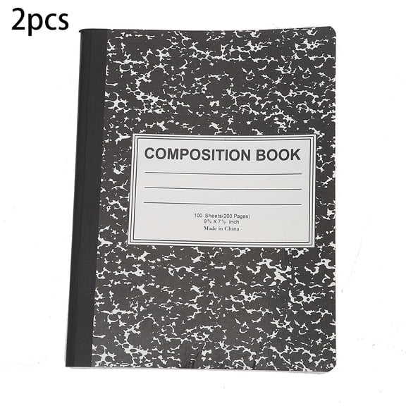 CCOCC Graph Paper Composition Notebook, Graph Ruled Notebook, Quad Ruled Composition Notebook, 80 Sheets, 7.5" X 9.75", Black, 2 Pack Graph Paper Composition Notebook 80 Sheets
