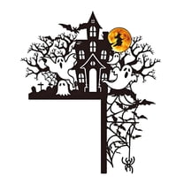 CCOCC Halloween Window Clings,Bold Graphic Patterns Window Cling,Tool-Free Installation Halloween Room Decor,Style1