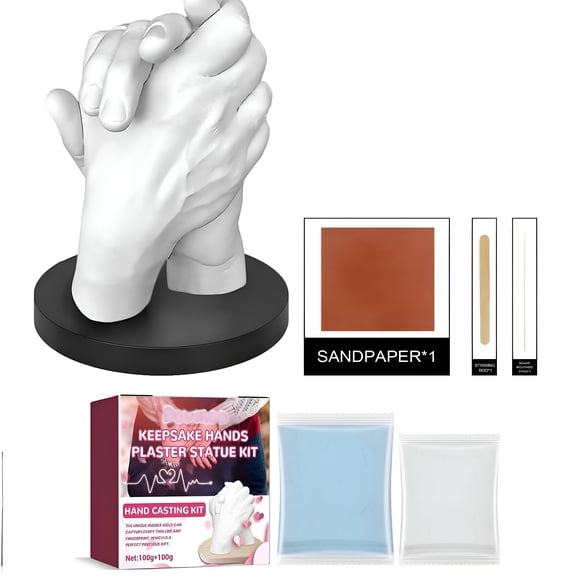 CCOCC Hand Casting Kit Couples,DIY 3D Plaster Cast Hands,Valentine's Day Gifts,Gifts for Women Couples Hand Molds Casting Kit