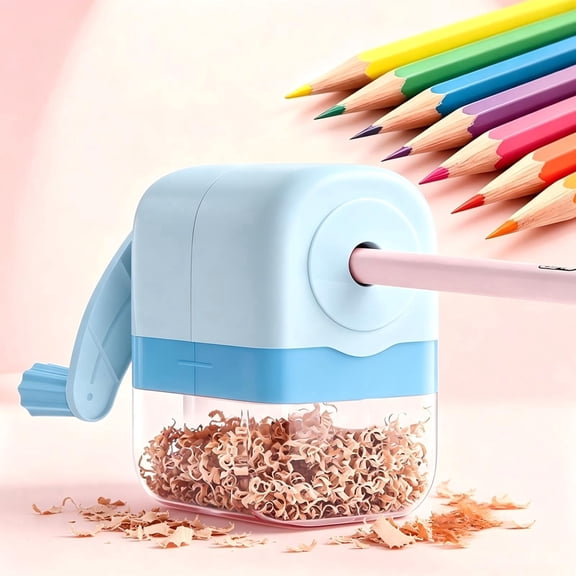 CCOCC Hand Crank Pencil Sharpener, Desktop Manual Pencil Sharpener, Classroom Pencil Sharpener Heavy Duty with Stronger Helical Blade to Fast Sharpen, Reliable Pencil Sharpener for Classroom