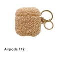 thumbnail image 1 of CCOCC Headphone Case,Lightweight and Compact for Airpods Case,Plush Comfortable Touch for Apple AirPods 1&2,Coffee, 1 of 4