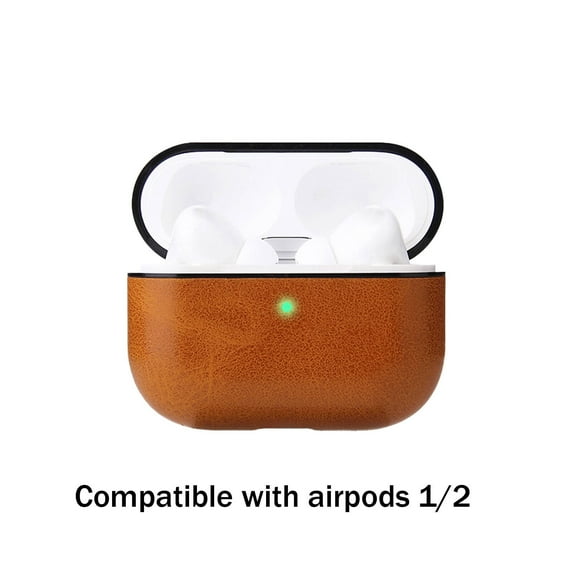 CCOCC Headphone Case,Premium Leather Shell with a Soft Touch for Air Pod Case,Portable and Lightweight for Airpods Case,Brown