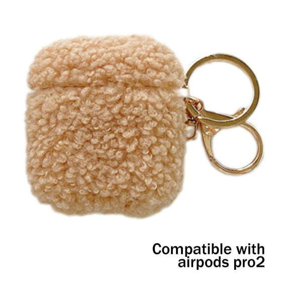 CCOCC Headphone Case,Prevents Dust and Scratches for Airpods Pro 2 Case,Dual TPU + Plush Protection for Air Pod Pro Case,Coffee