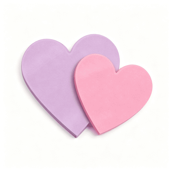CCOCC Heart Shape Notes,3" X 3",Assorted Colors,Notes,Notes 3X3