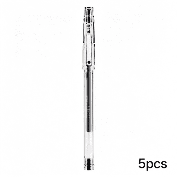 CCOCC Hi-Tec-C 025 Gel Ink Pen, Hyper Fine Point 0.25Mm, Black Ink, Lh-20C25, Value Set of 5 Fine Point Pen