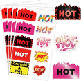 Hot Service Sticker CCOCC Holographic Rave Hot Sticker Flame Shape Shiny Food Label | 200 ...