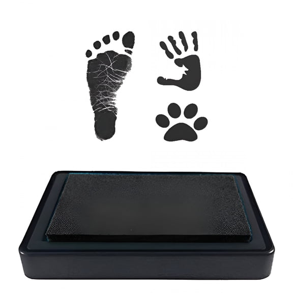 CCOCC Ink Pad for Baby Footprint,Baby Handprint,Paw Print Pad,Create Impressive Keepsake Stamp,Non-Toxic Ink pad,Perfect Baby Shower Registry Gift for Boys and Girls (Black)