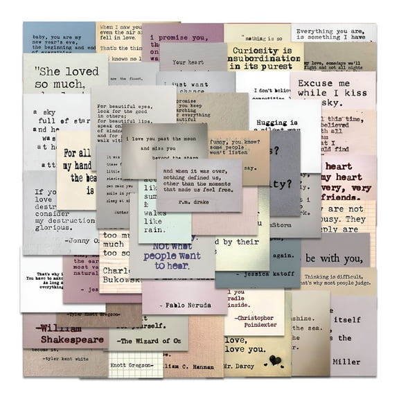 CCOCC Inspirational Stickers 60PCS Retro Typewriter Motivational Quotes Stickers Vintage Journaling Stickers Famous Words Scrapbook Stickers For Water Bottles Vision Board Supplies