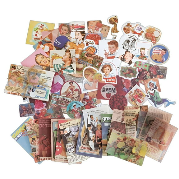 CCOCC Junk Journal,Nostalgic Sentiment Junk Journal Supplies,Storage and Carrying Scrapbooking Supplies,Multicolor-4