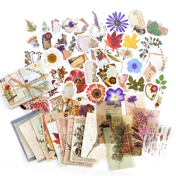 CCOCC Junk Journal Supplies,Vintage Style Stickers Aesthetic,Artistic Design Collage Crafting Preppy Stickers,Style2
