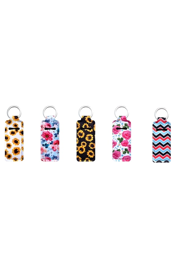 CCOCC 5 Pcs Key Chain,Holder Key Ring for Chapstick,Portable Keychain Lanyard Accessory for Bag
