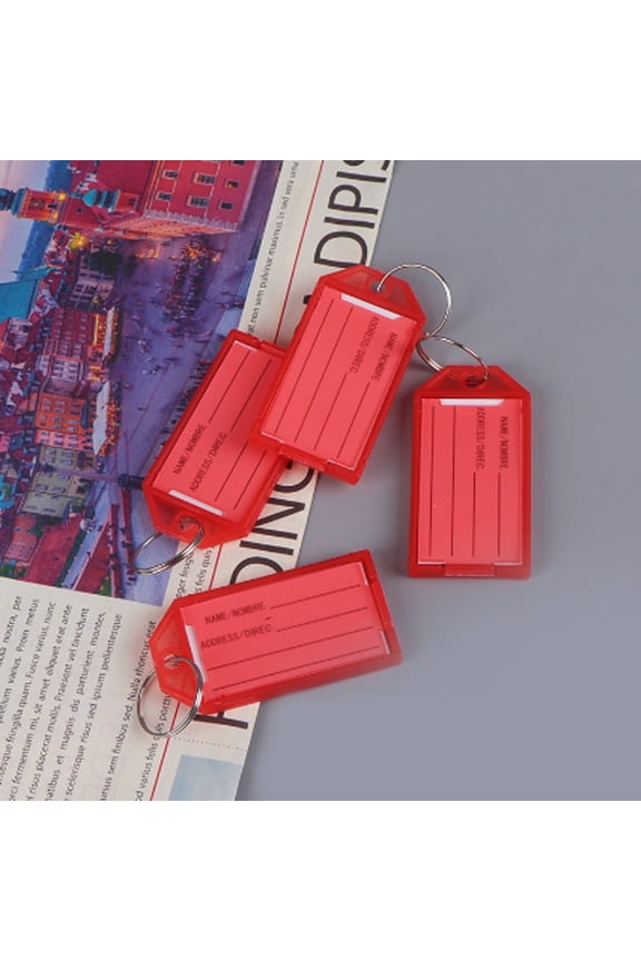 Key Tags with Labels,Easy Access Flip-Open Key Tags,Transparent Plastic Key Organizer,Great for Multi-Key Use