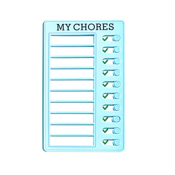 CCOCC Kids Chore Chart,Daily Affairs Checklist Board,Chores Checklist Board,Blue MYCHORES Home