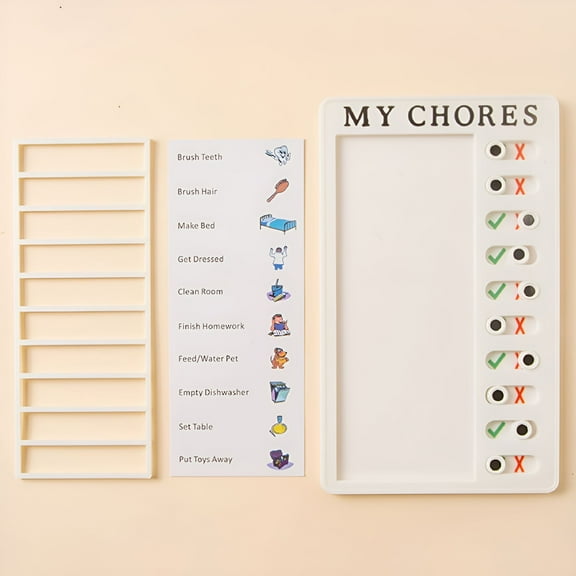 CCOCC Kids Daily Routine Chart, Visual Chore Schedule Board for Toddlers and Children, Reusable Task Management Planner for Bedroom and Classroom
