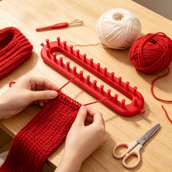 CCOCC Knitting Loom,Durable and Sturdy Construction Knitting Tools,Ideal for Quick Projects Knit Looms,Rectangular,26Cm