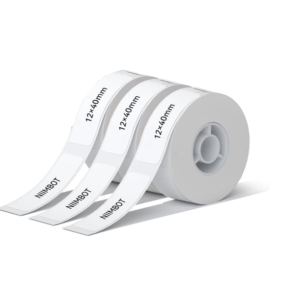 CCOCC Label Maker Tape for D11/D110/D101 Label Maker,12X40 Mm(0.47X1.57),3Rolls for Home Office Labeling Tape Replacement,White|3Rolls,Thermal Label Paper for Home Labeling Tape Replacement