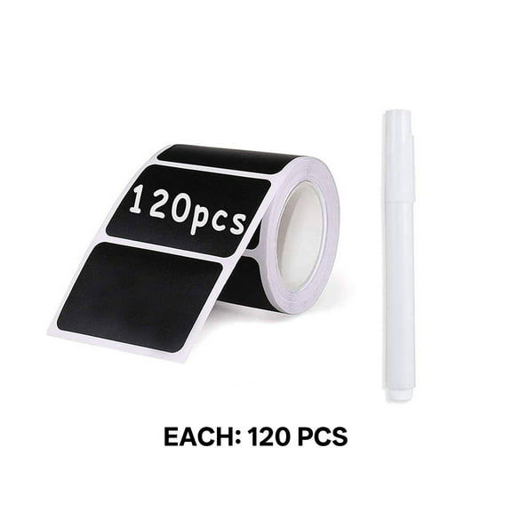 CCOCC Labels for Jars,Waterproof Pvc Chalkboard Labels,Reusable Surface Reusable Labels,Black